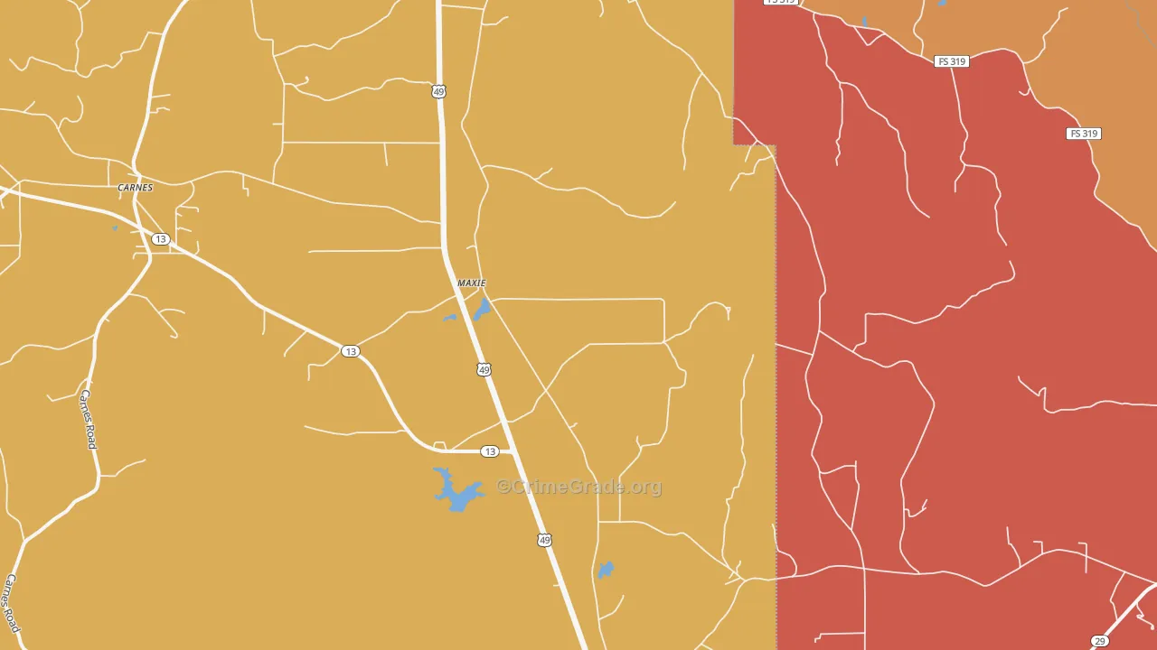 Maxie, MS Map of Drug-Related Crime Rates