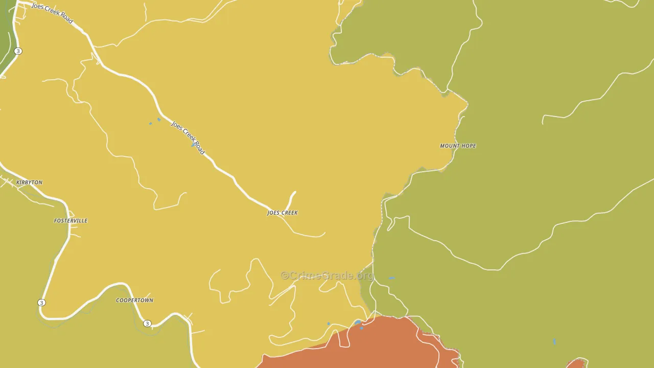 Maxine, WV Map of Drug-Related Crime Rates