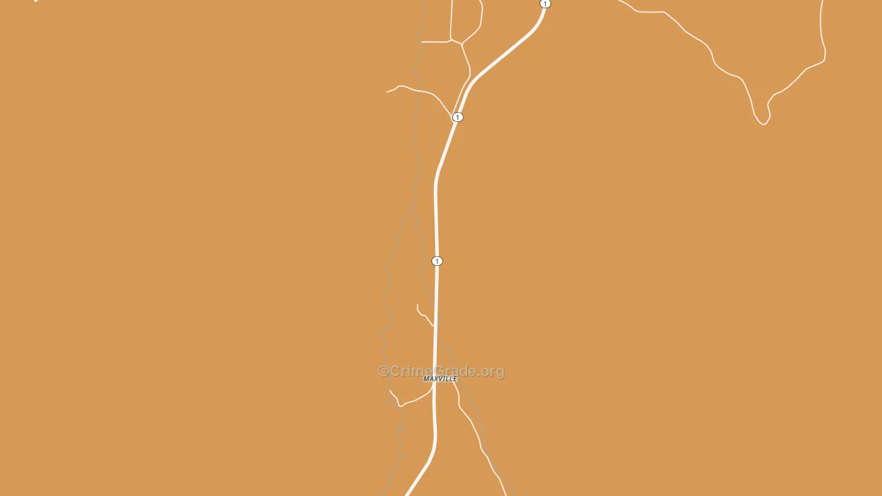 Maxville, MT Map of Drug-Related Crime Rates