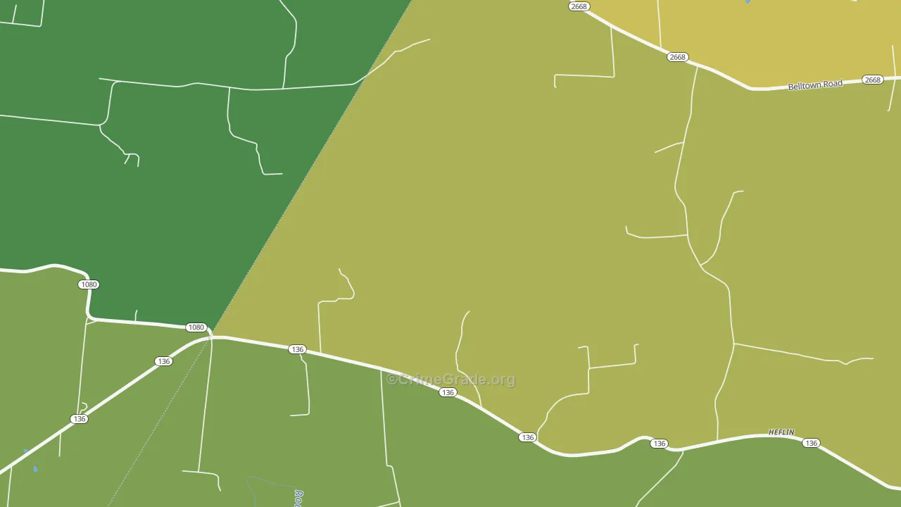 Maxwell, KY Map of Drug-Related Crime Rates