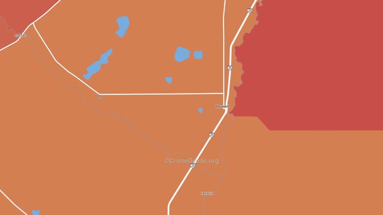 Maxwell, NM Map of Drug-Related Crime Rates