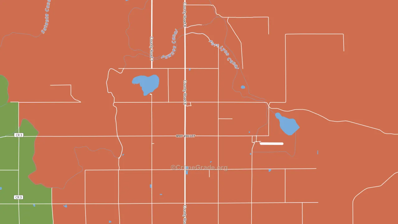 May Valley, CO Map of Drug-Related Crime Rates