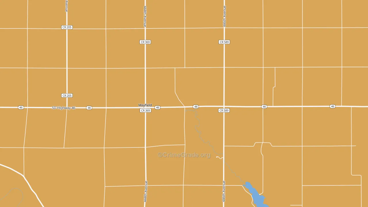 Mayfield, SD Map of Drug-Related Crime Rates