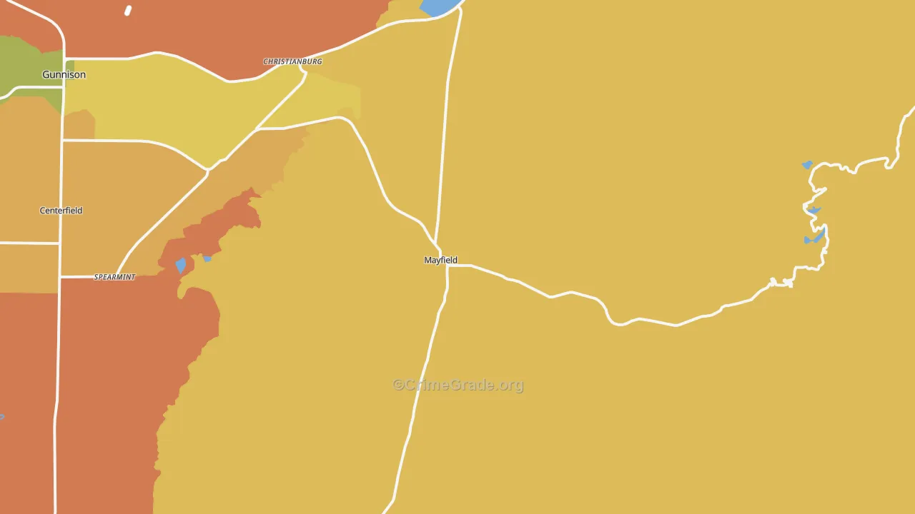 Mayfield, UT Map of Drug-Related Crime Rates