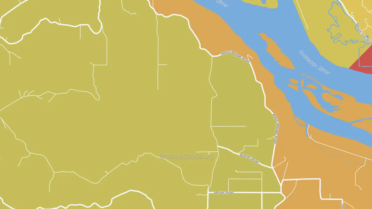Mayger, OR Map of Drug-Related Crime Rates