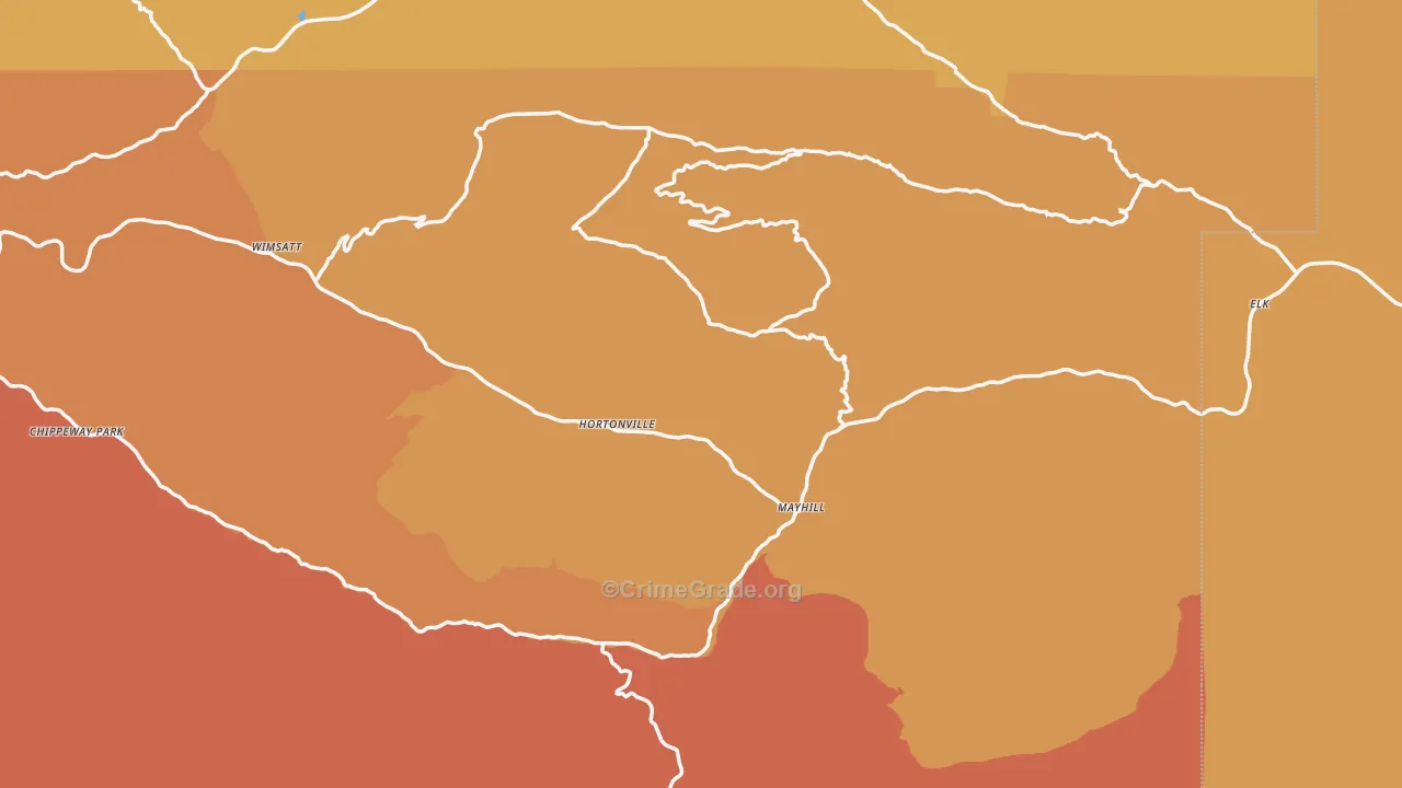 Mayhill, NM Map of Drug-Related Crime Rates