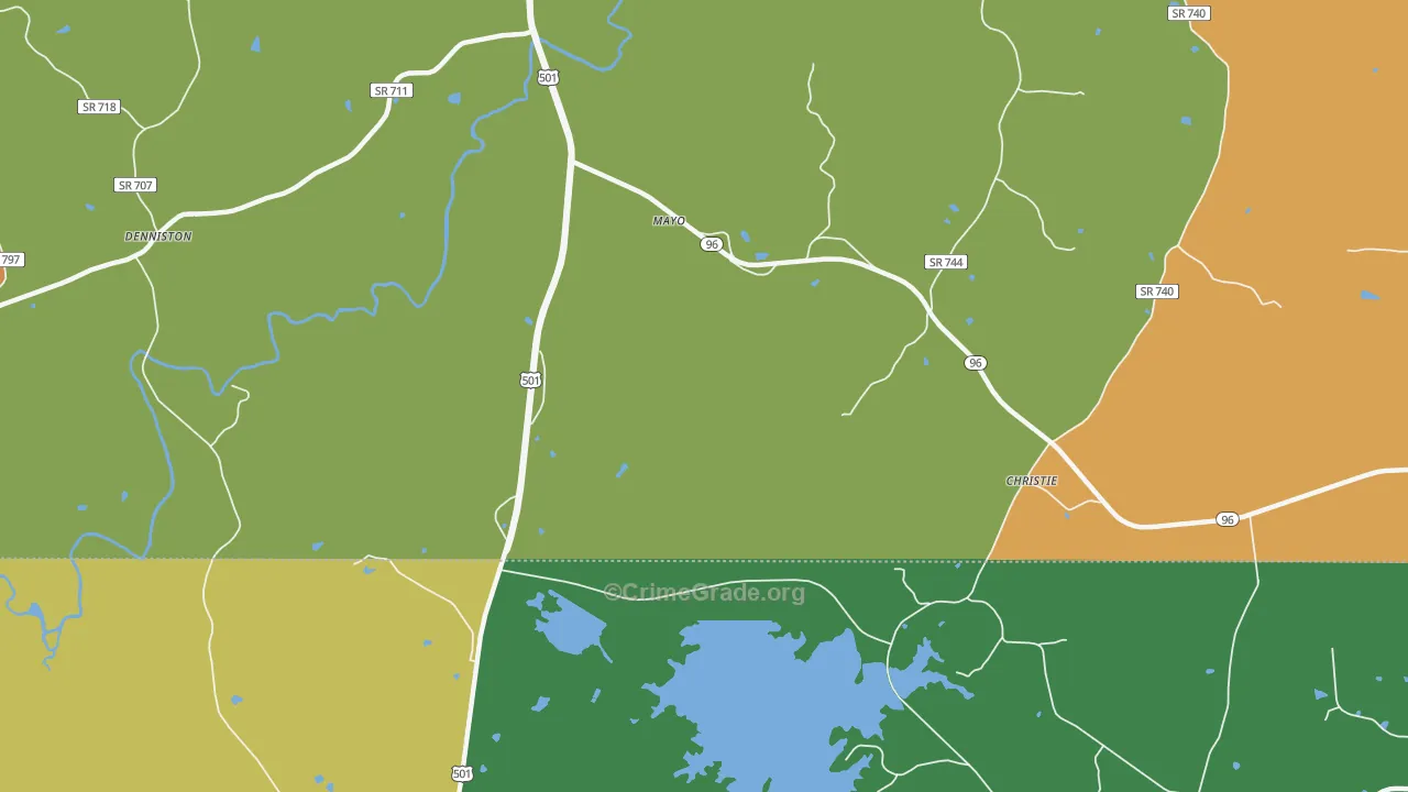 Mayo, VA Map of Drug-Related Crime Rates