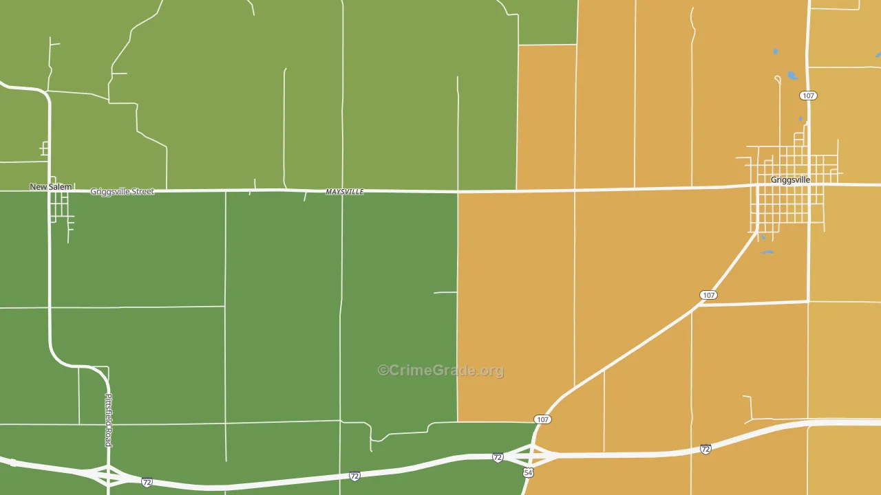 Maysville, IL Map of Drug-Related Crime Rates