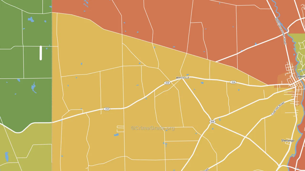 Maysville, PA Map of Drug-Related Crime Rates