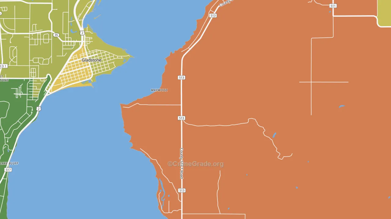 Maywood, MI Map of Drug-Related Crime Rates