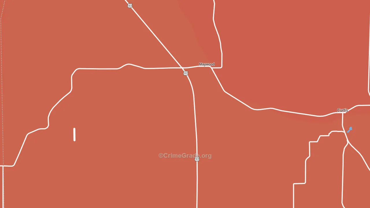 Maywood, NE Map of Drug-Related Crime Rates