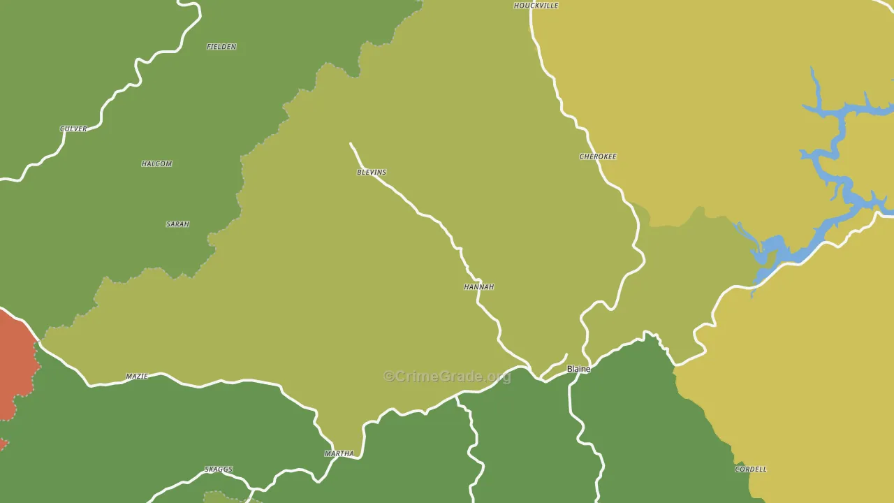 Mazie, KY Map of Drug-Related Crime Rates