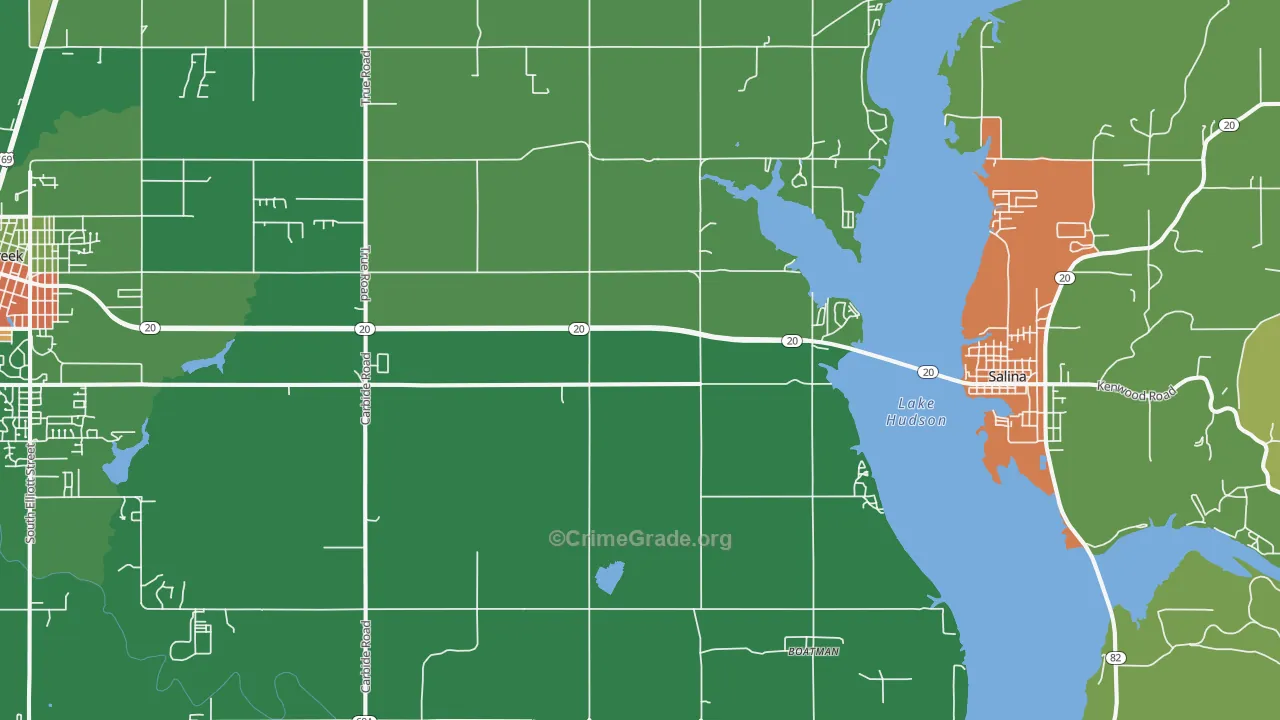 Mazie, OK Map of Drug-Related Crime Rates