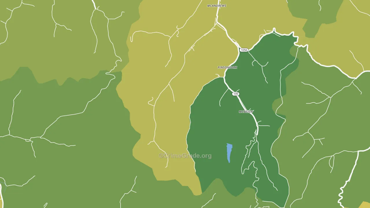 Mc Andrews, KY Map of Drug-Related Crime Rates