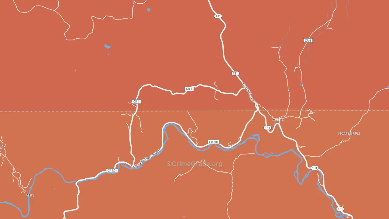Mc Coy, CO Map of Drug-Related Crime Rates