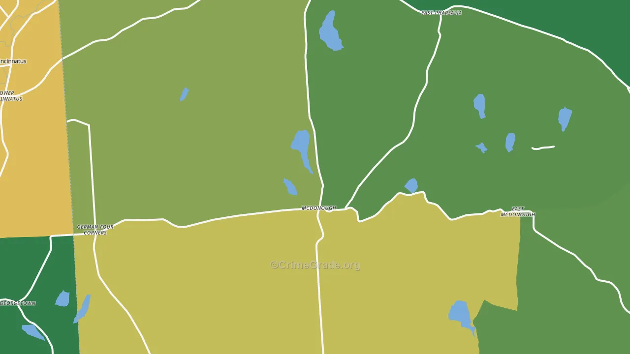 Mc Donough, NY Map of Drug-Related Crime Rates