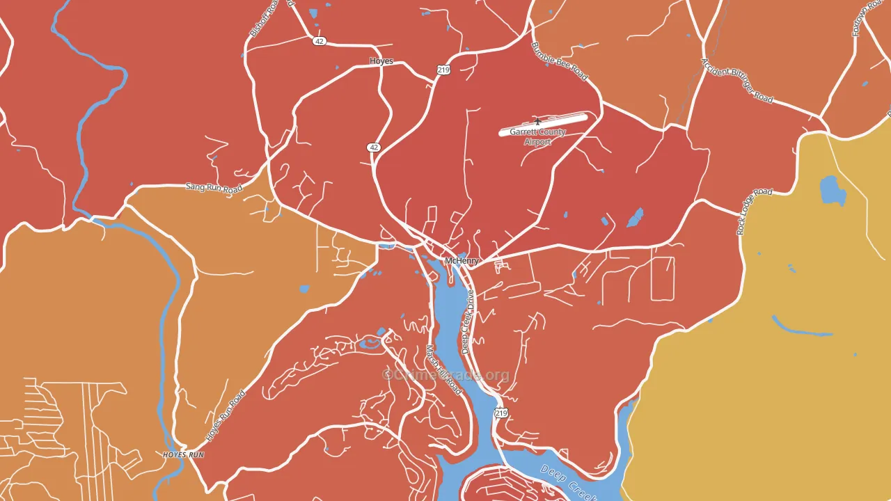 Mc Henry, MD Map of Drug-Related Crime Rates