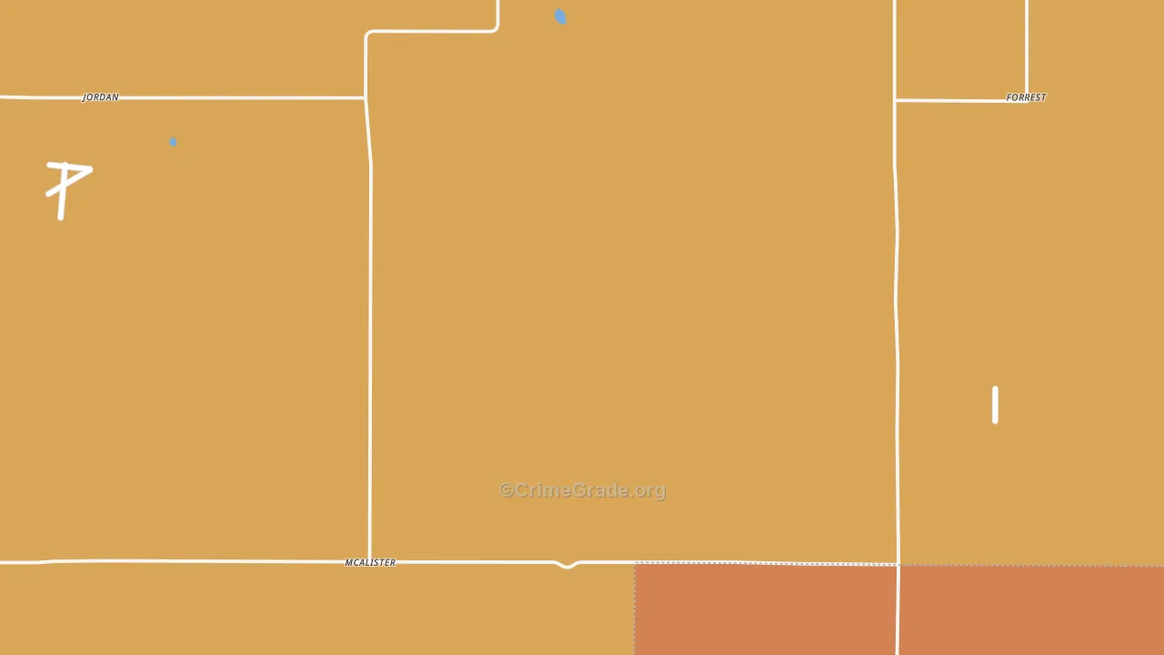 McAlister, NM Map of Drug-Related Crime Rates