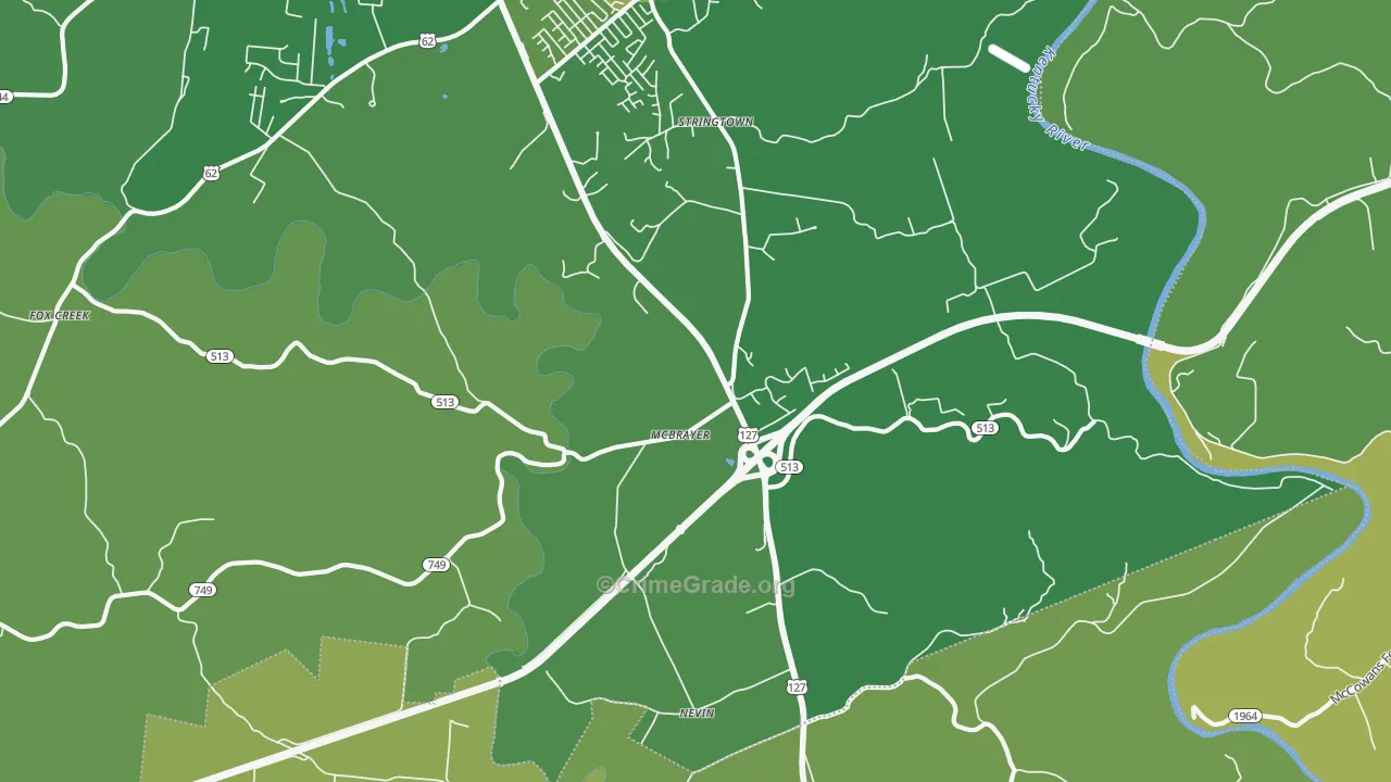 McBrayer, KY Map of Drug-Related Crime Rates