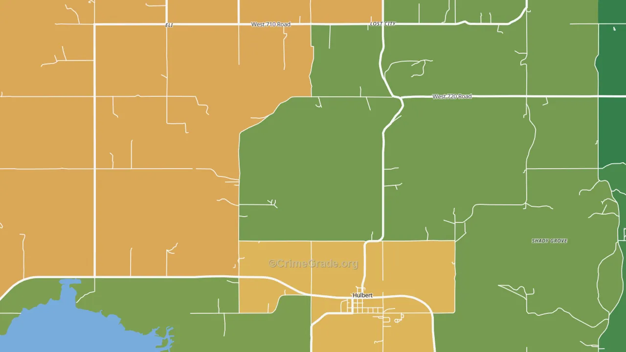 McBride, OK Map of Drug-Related Crime Rates