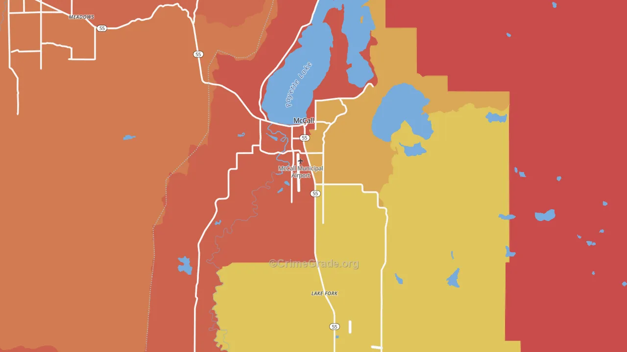 McCall, ID Map of Drug-Related Crime Rates
