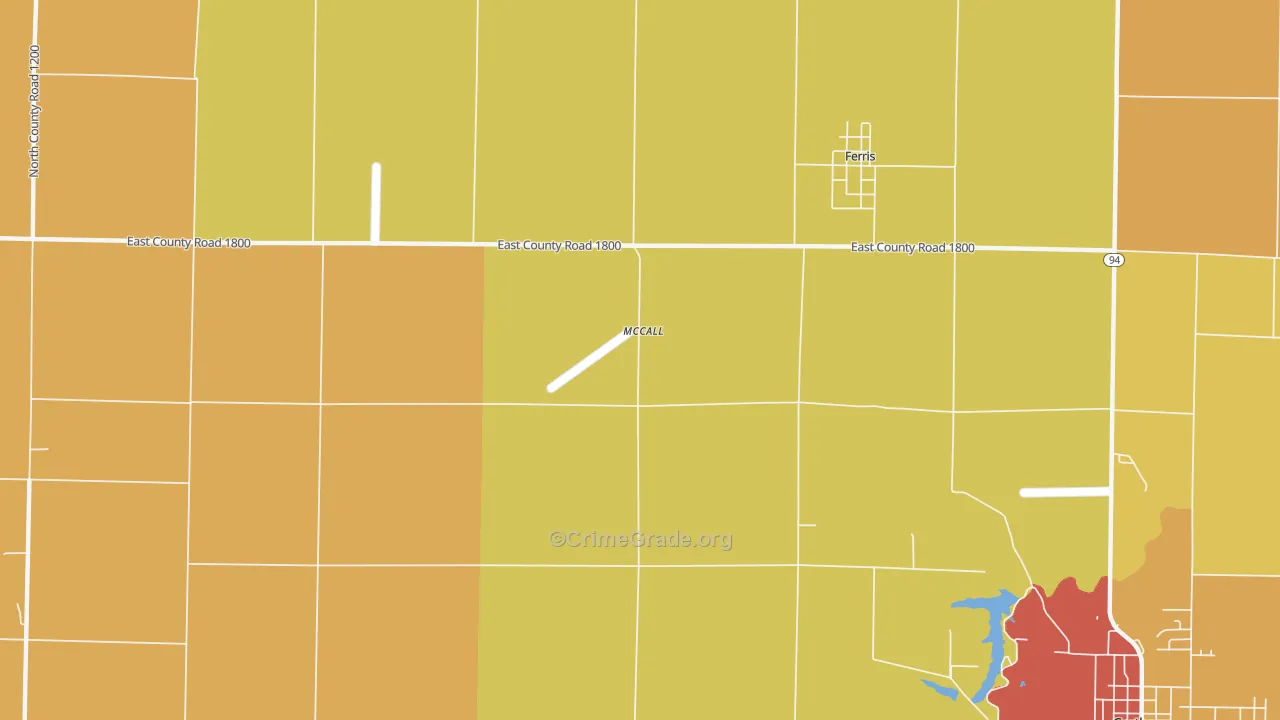 McCall, IL Map of Drug-Related Crime Rates