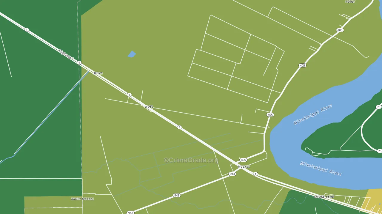McCall, LA Map of Drug-Related Crime Rates
