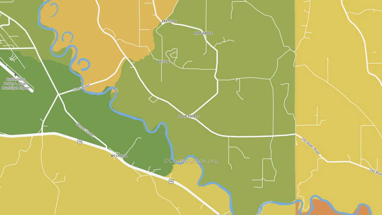 McCallum, MS Map of Drug-Related Crime Rates