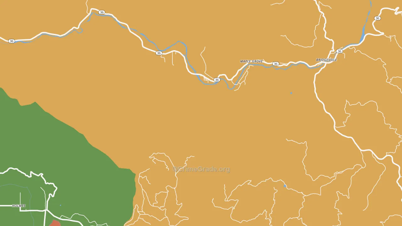 McCann, CA Map of Drug-Related Crime Rates