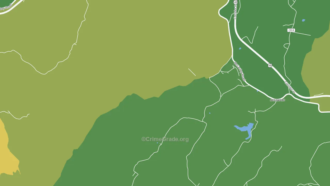 McCauley, WV Map of Drug-Related Crime Rates