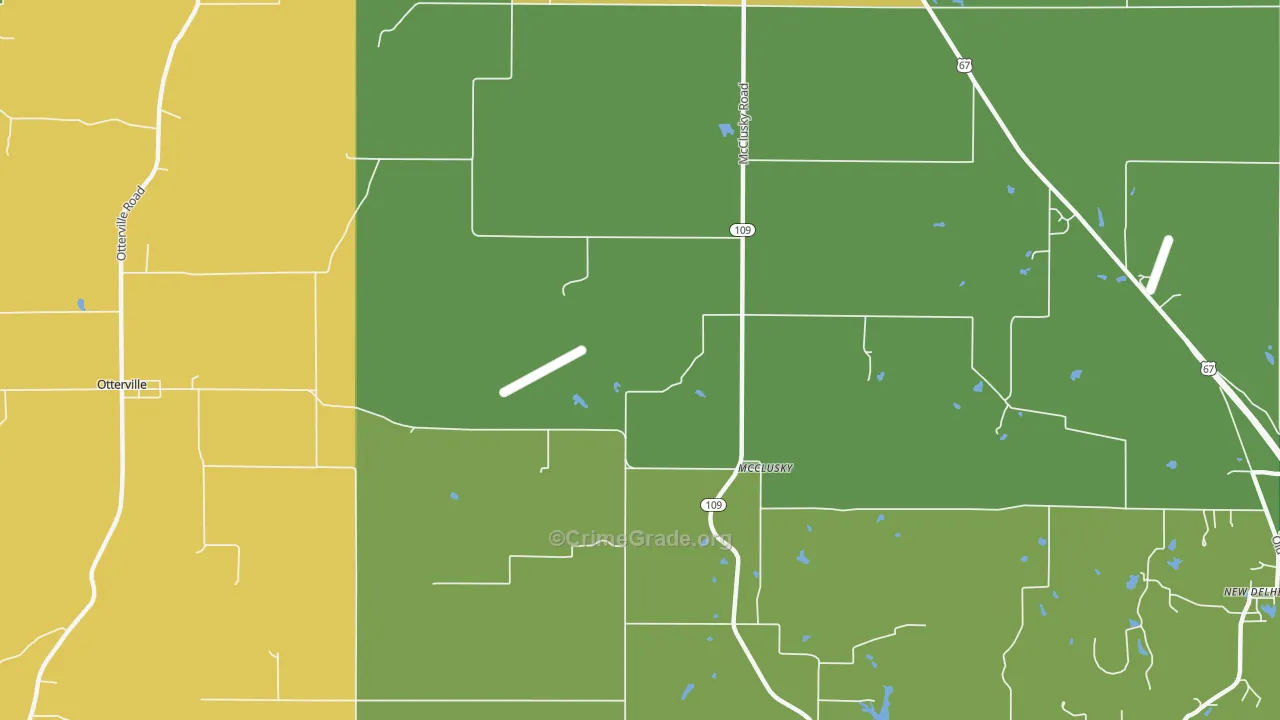 McClusky, IL Map of Drug-Related Crime Rates