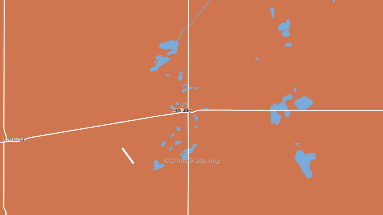 Mcclusky, ND Map of Drug-Related Crime Rates