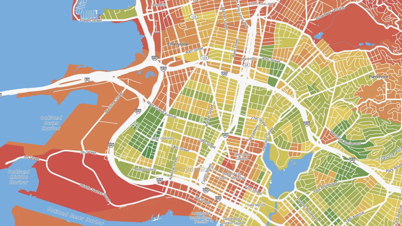 McClymonds, Oakland, CA Map of Drug-Related Crime Rates