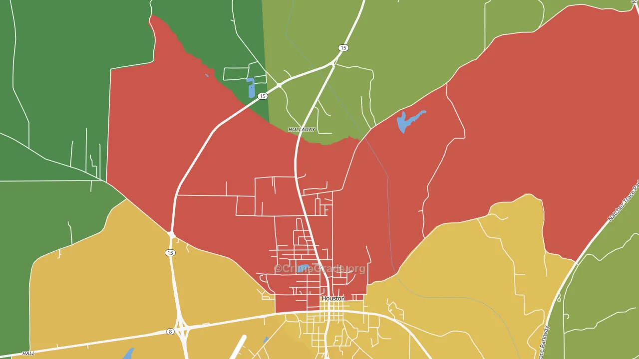 McCondy, MS Map of Drug-Related Crime Rates