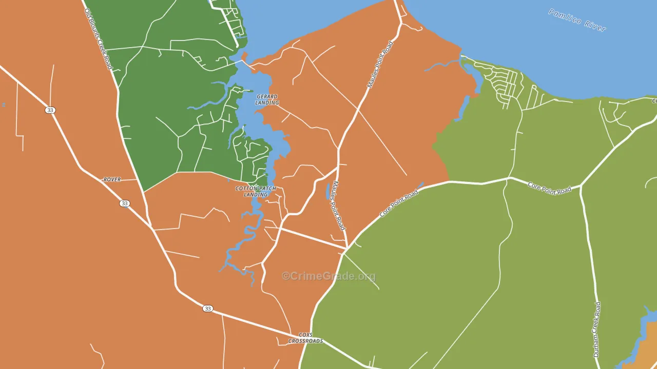 McConnell, NC Map of Drug-Related Crime Rates