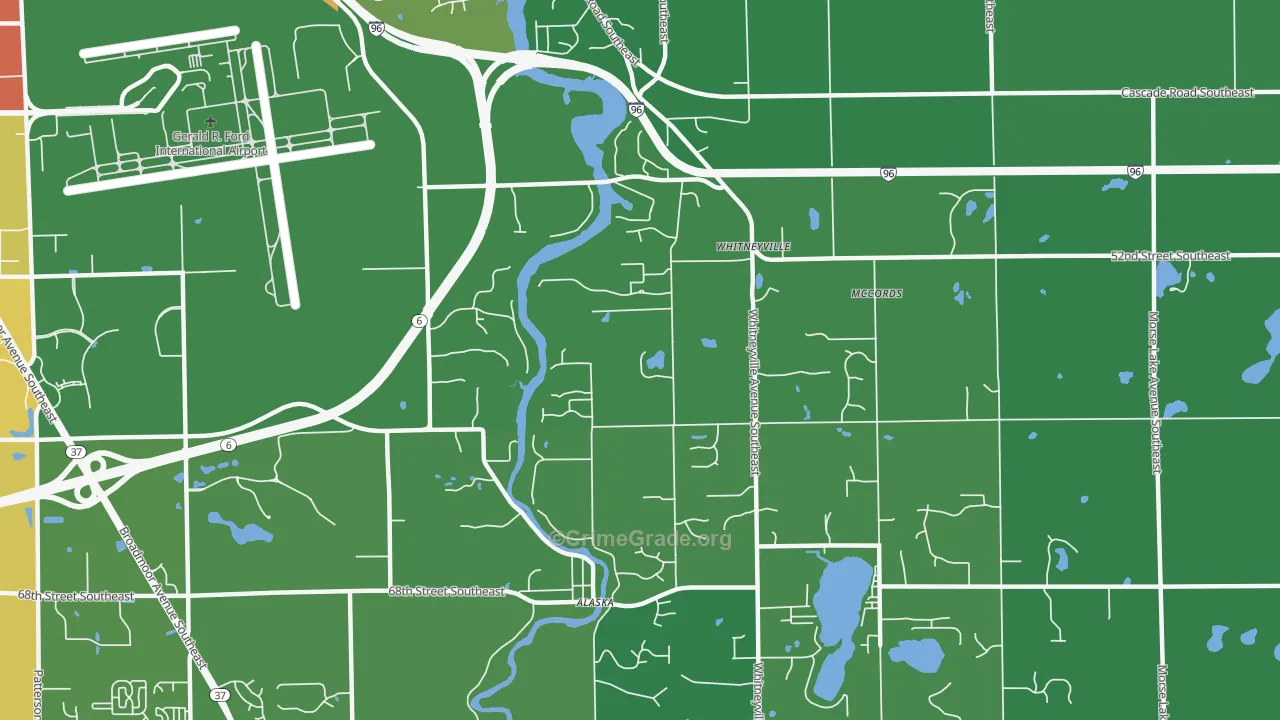 McCords, MI Map of Drug-Related Crime Rates