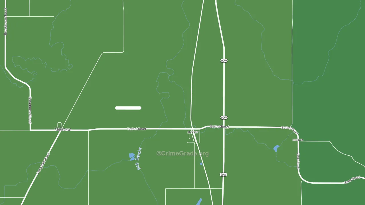 McCoy, OR Map of Drug-Related Crime Rates
