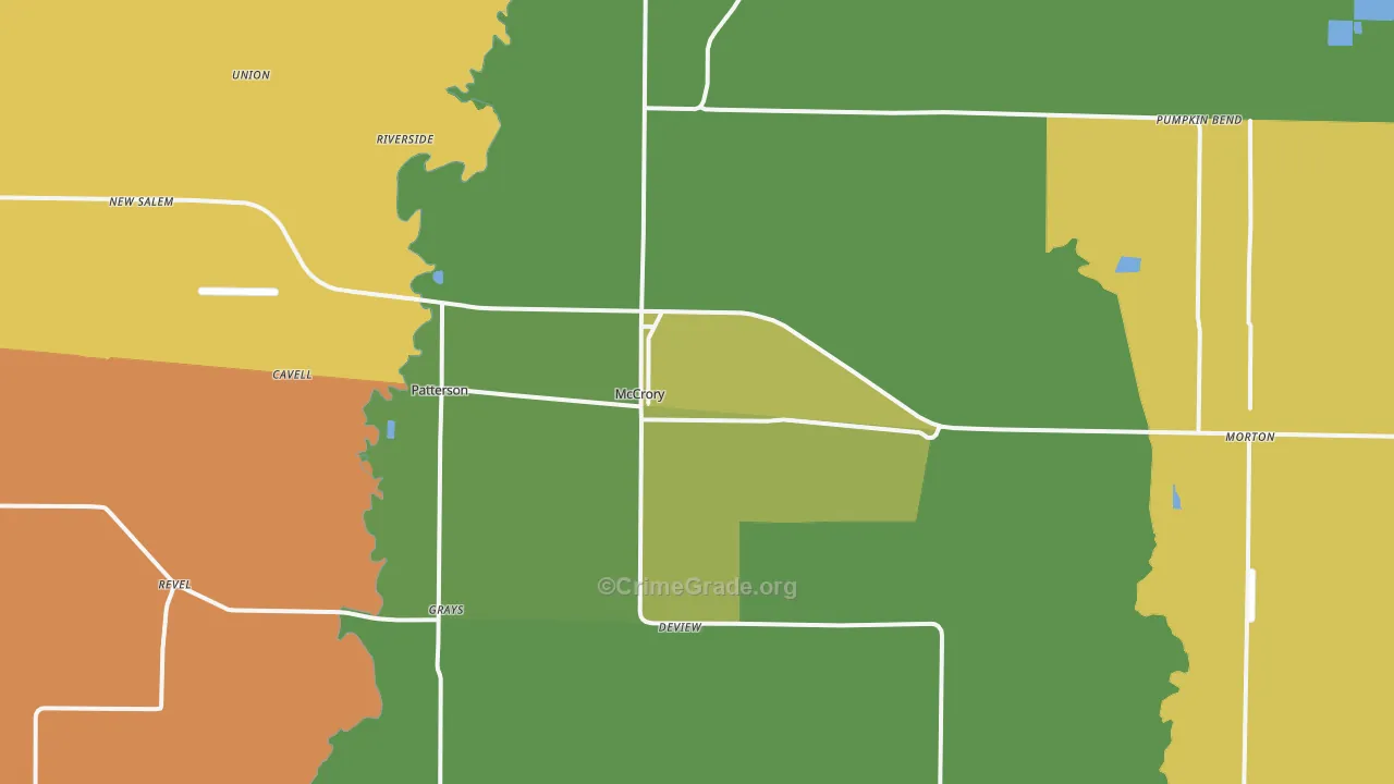 McCrory, AR Map of Drug-Related Crime Rates