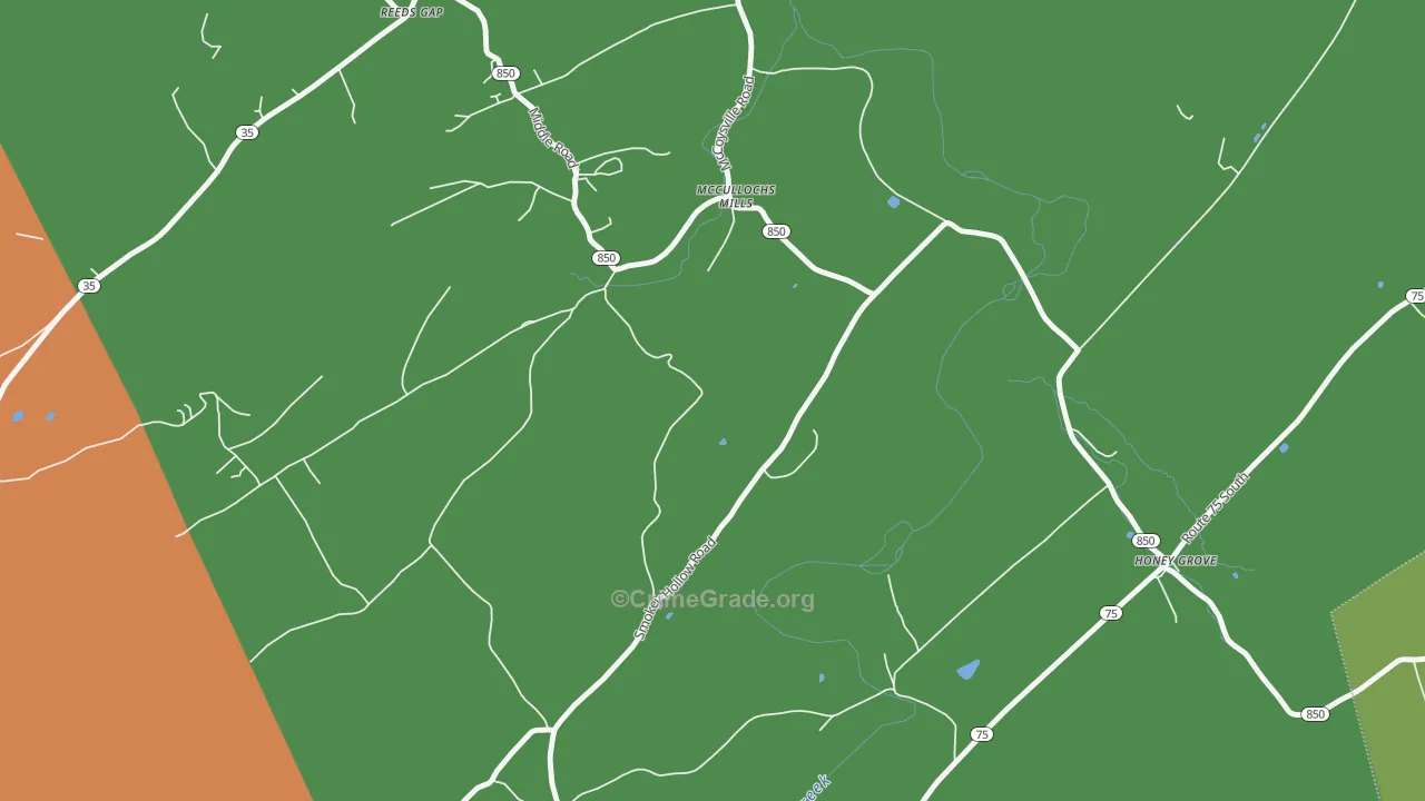 McCullochs Mills, PA Map of Drug-Related Crime Rates