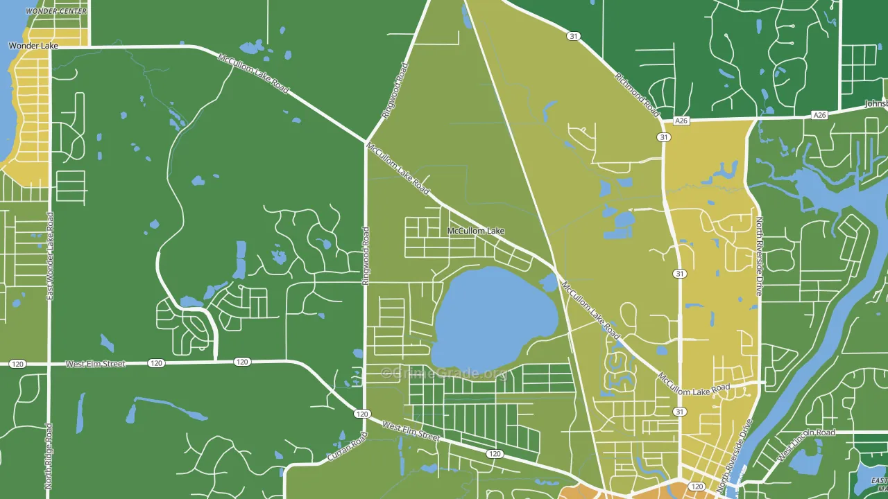 McCullom Lake, IL Map of Drug-Related Crime Rates