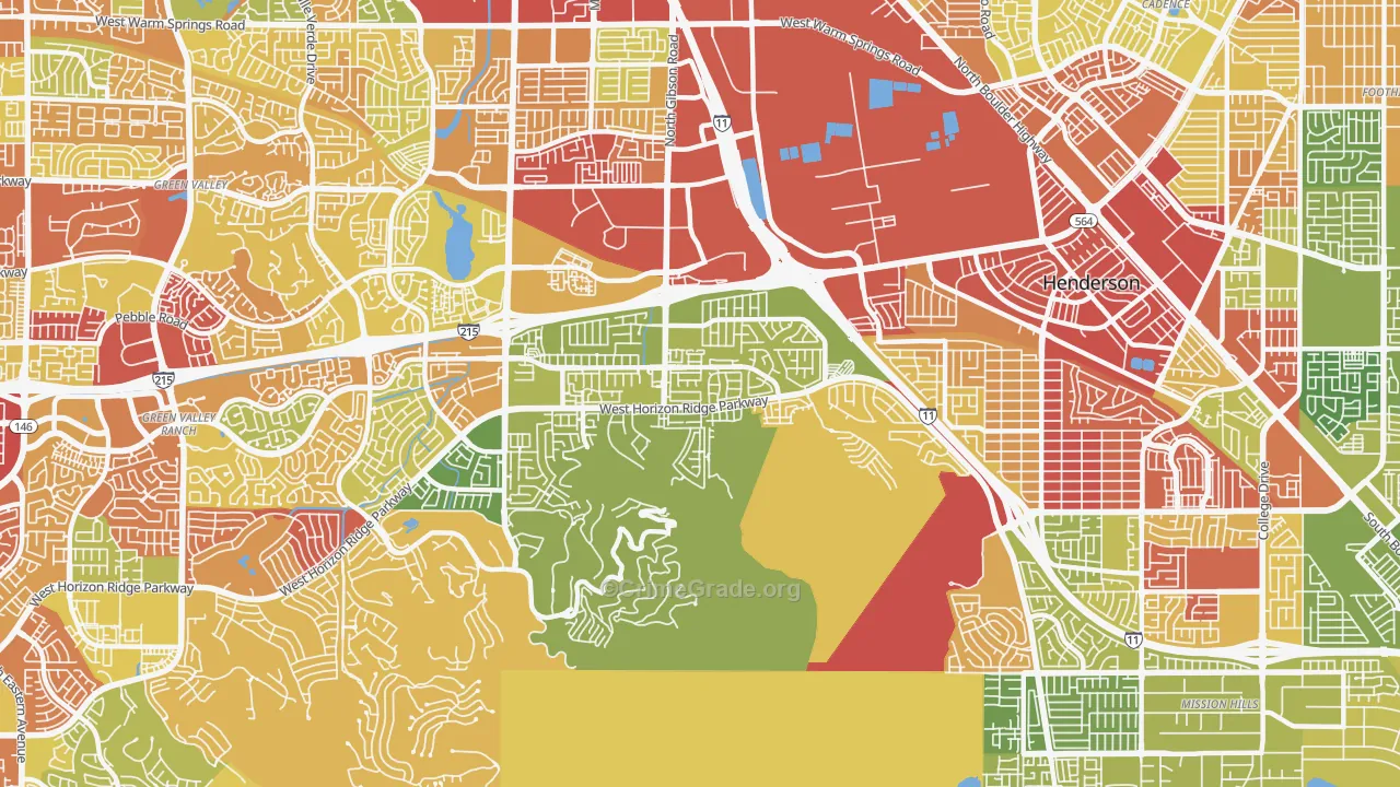 McCullough Hills, Henderson, NV Map of Drug-Related Crime Rates