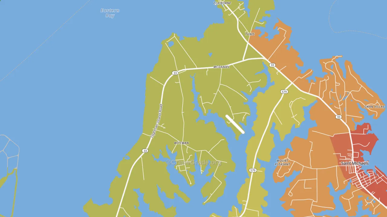 Mcdaniel, MD Map of Drug-Related Crime Rates