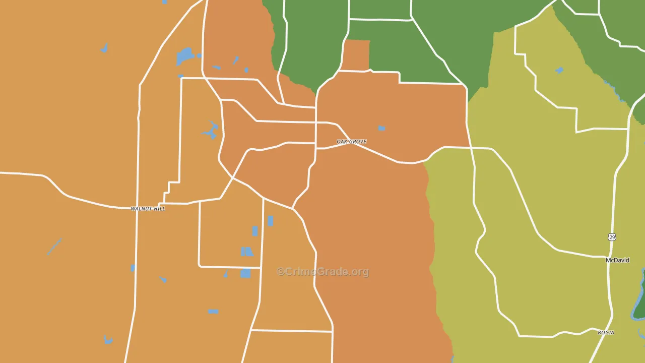 McDavid, FL Map of Drug-Related Crime Rates