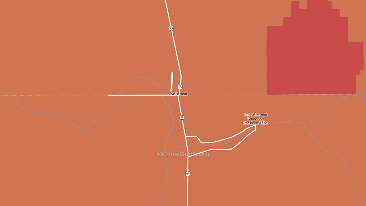 McDermitt, NV Map of Drug-Related Crime Rates