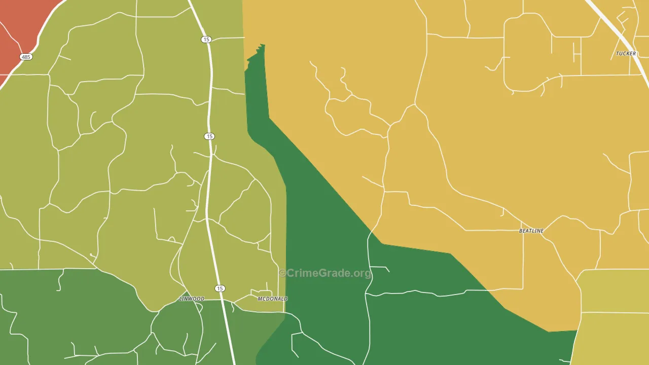 McDonald, MS Map of Drug-Related Crime Rates