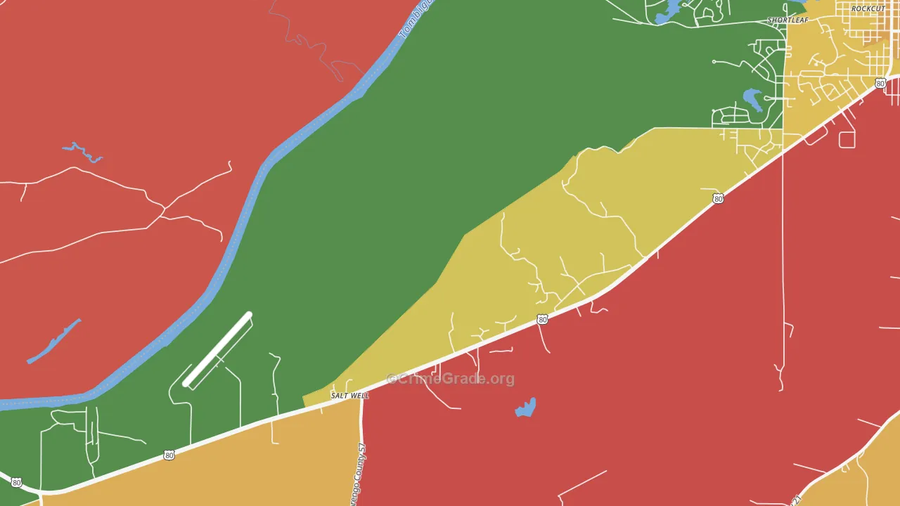 McDowell, AL Map of Drug-Related Crime Rates