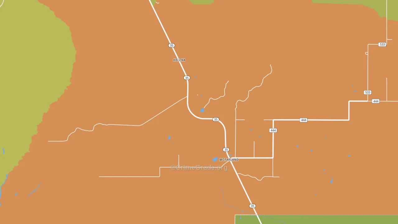 McFarland, MI Map of Drug-Related Crime Rates