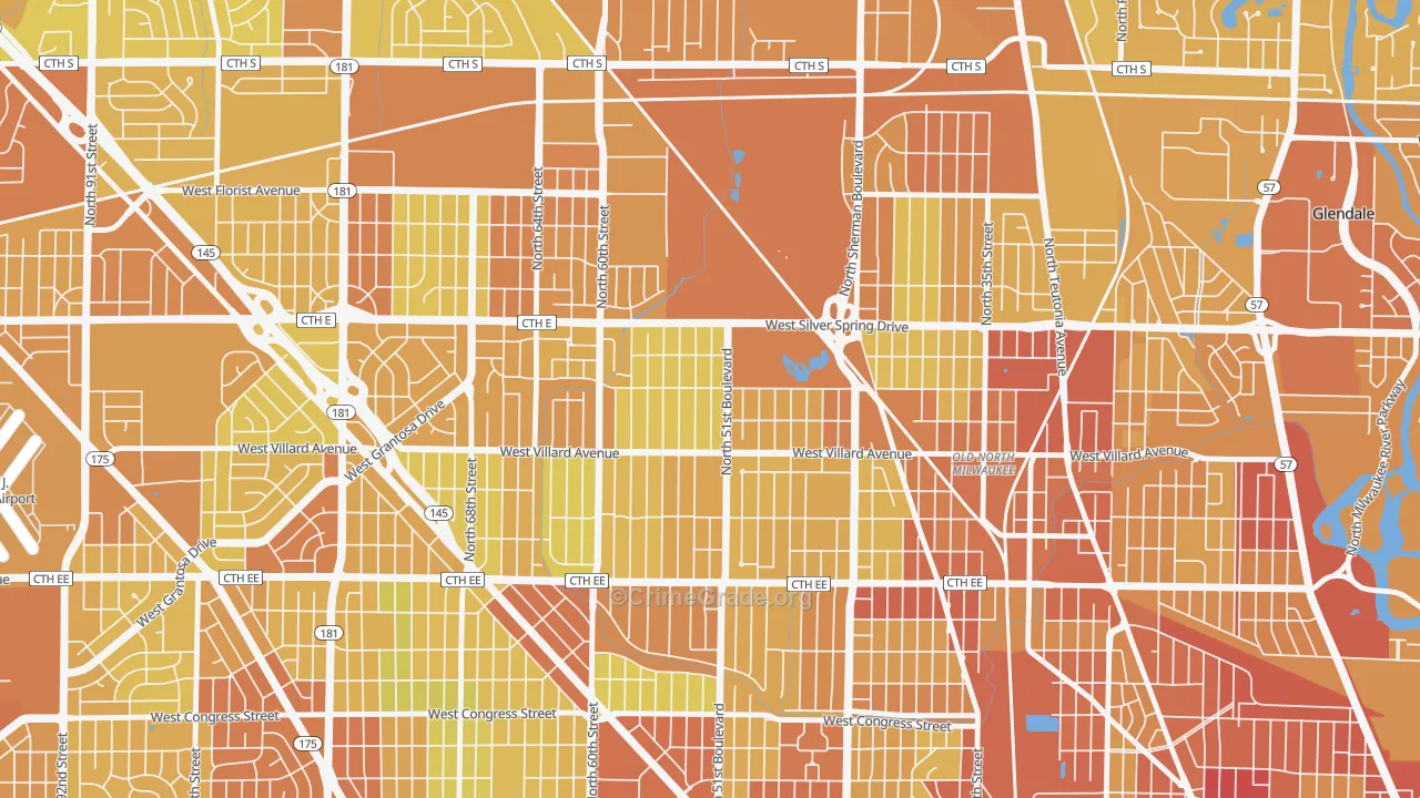 McGovern Park, Milwaukee, WI Map of Drug-Related Crime Rates