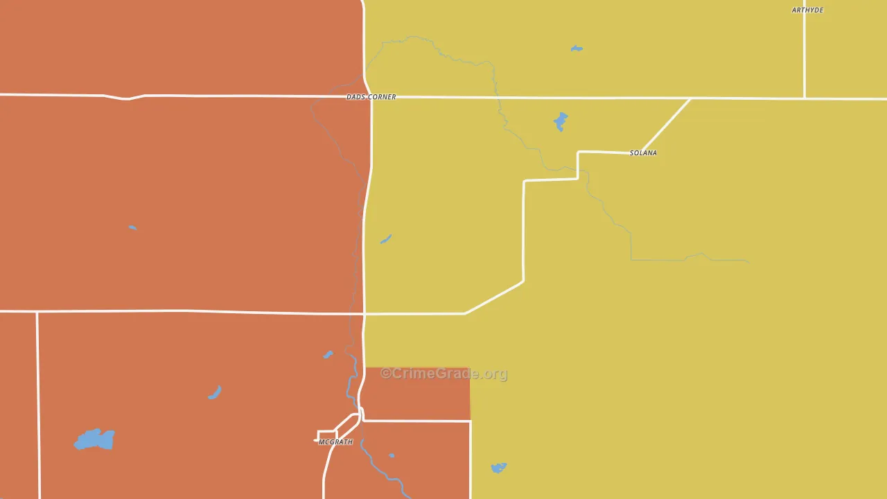 McGrath, MN Map of Drug-Related Crime Rates