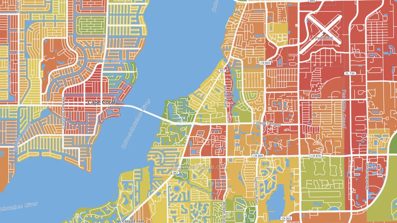 McGregor, FL Map of Drug-Related Crime Rates